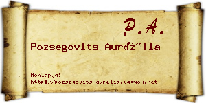 Pozsegovits Aurélia névjegykártya